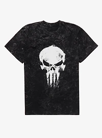 Marvel Spider-Man Brand New Day Punisher Skull Mineral Wash T-Shirt