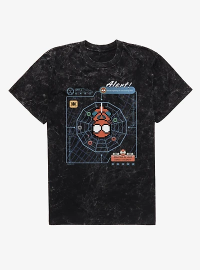 Marvel Spider-Man Brand New Day Alert Spidey Tracker Mineral Wash T-Shirt