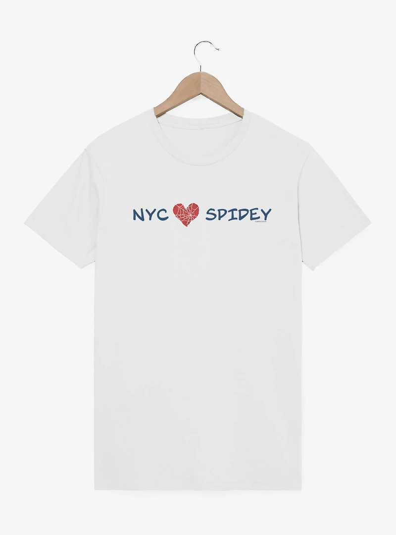 Marvel Spider-Man Brand New Day NYC Loves Spidey Heart T-Shirt