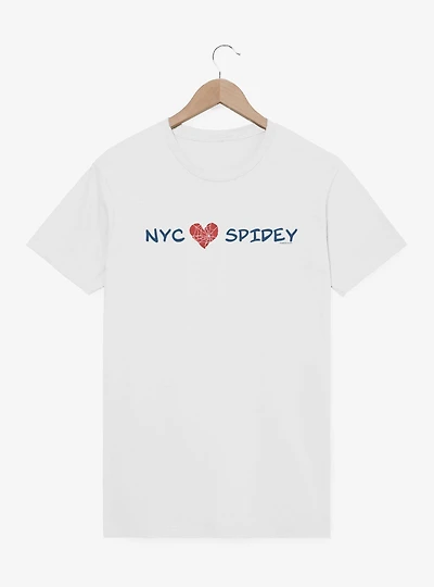 Marvel Spider-Man Brand New Day NYC Loves Spidey Heart T-Shirt