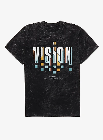 Marvel VisionQuest Geometric Color Logo Mineral Wash T-Shirt