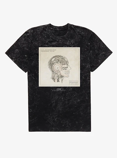 Marvel VisionQuest JIM Head Prototype Blueprint Mineral Wash T-Shirt