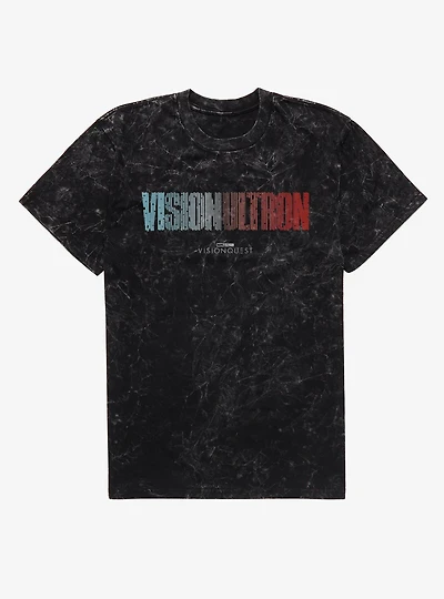 Marvel VisionQuest Vision Ultron Text Mineral Wash T-Shirt