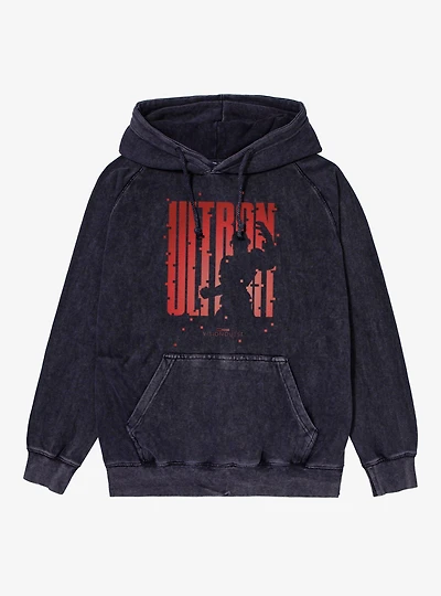 Marvel VisionQuest Ultron Silhouette Name Vintage Mineral Washed Hoodie