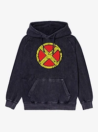 Marvel X-men 97 Unifom Icon With Character Silhouettes Mineral Wash Hoodie