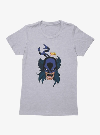 Marvel X-men 97 Big Face Feral Wolverine Womens T-Shirt