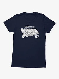 Marvel X-men 97 Logo Monochrome White Womens T-Shirt