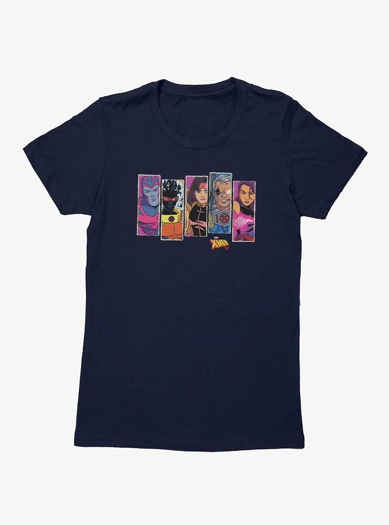 Marvel X-men 97 Character Panel 5 Strips Womens T-Shirt