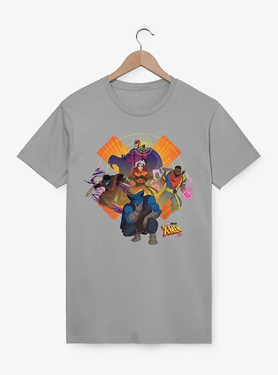 Marvel X-men 97 Burst Icon With Magneto Beast Nightcrawler T-Shirt