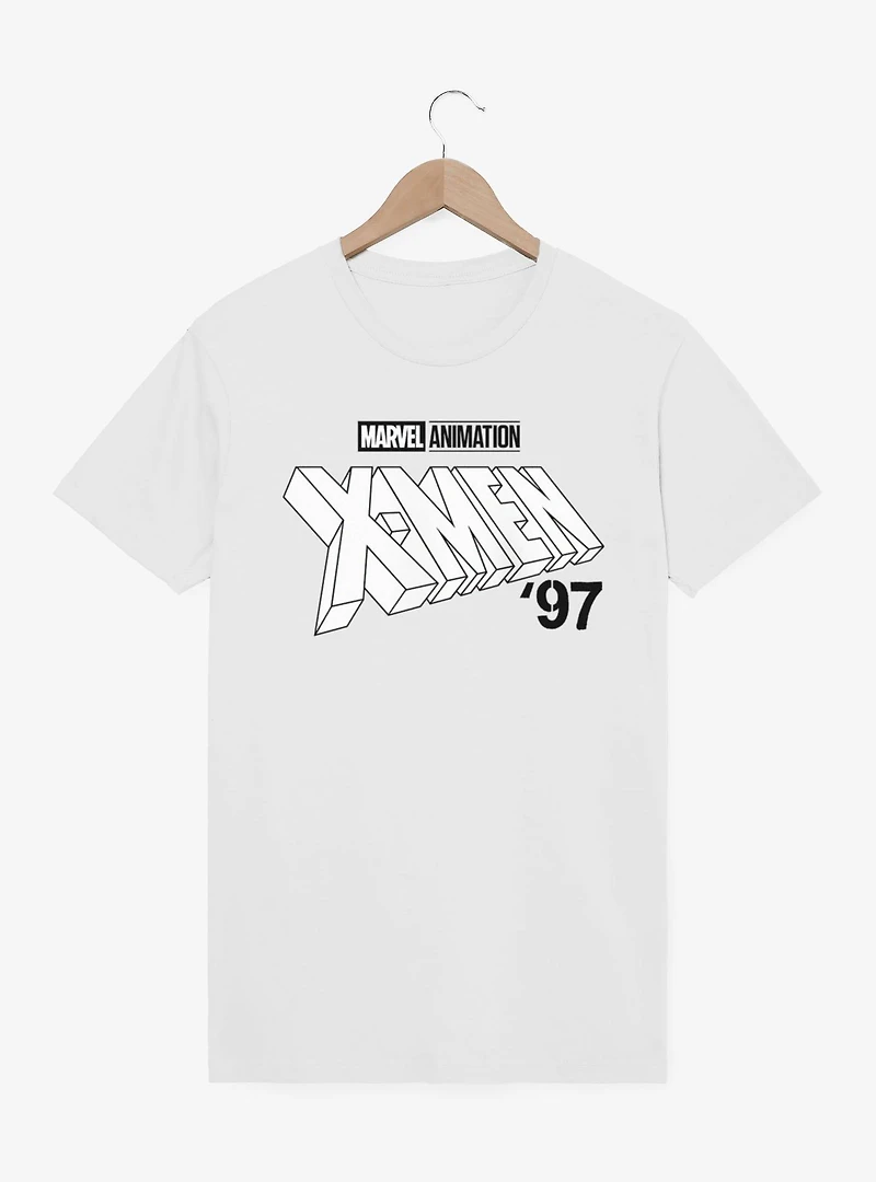 Marvel X-men 97 Logo Monochrome Black T-Shirt