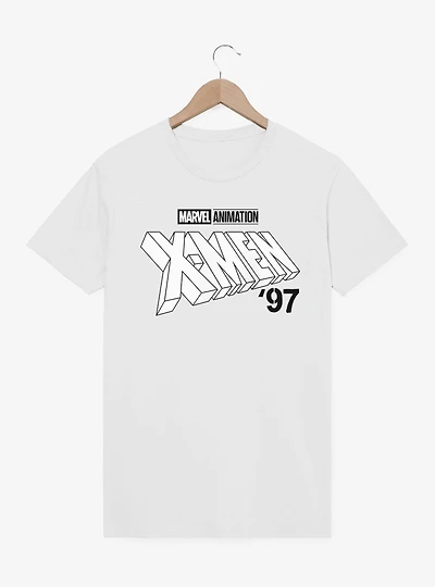 Marvel X-men 97 Logo Monochrome Black T-Shirt