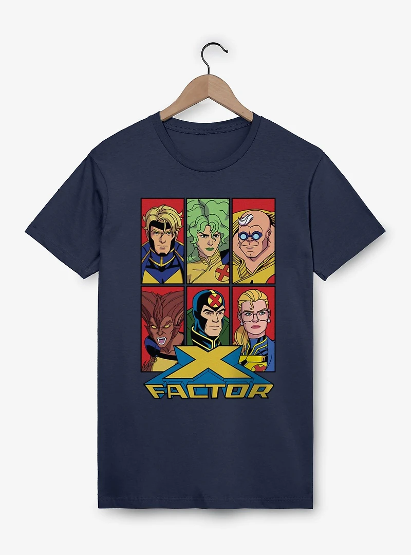 Marvel X-men 97 X Factor Team Panel Group T-Shirt