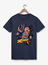 Marvel X-men 97 X-Force Team Diagonal Panels T-Shirt