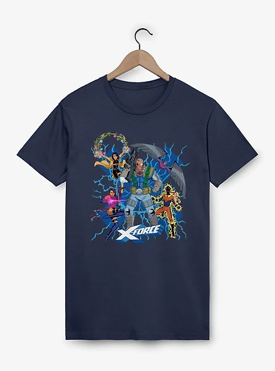 Marvel X-men 97 X-Force Electric Burst Team Group T-Shirt