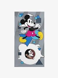 NCAA Florida State University Disney Mickey Mouse Good Vibes Grey Microfiber Beach Towel