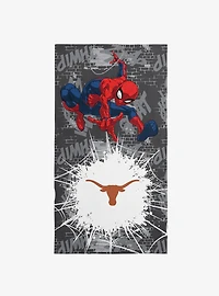 NCAA University of Texas Marvel Spider Man Web Core Grey Microfiber Beach Towel