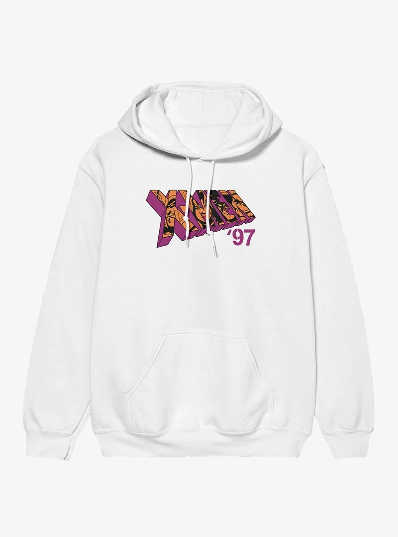 Marvel X-men 97 Logo Character Faces Purple Hoodie