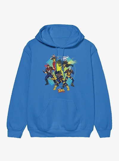 Marvel X-men 97 Burst Icon With Wolverine Cyclops Storm Hoodie