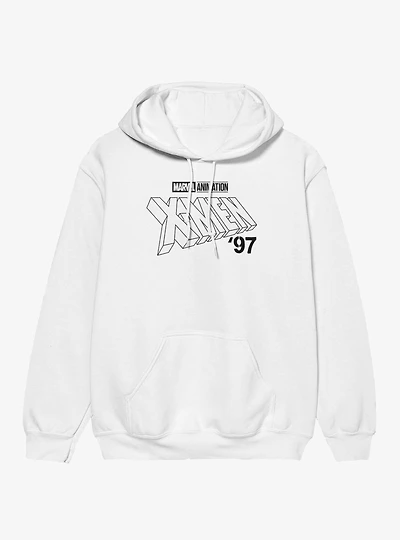 Marvel X-men 97 Logo Monochrome Black Hoodie