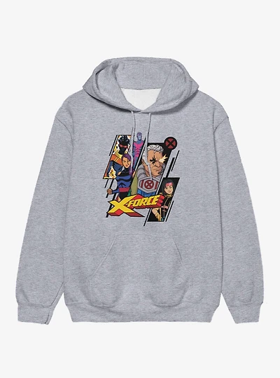 Marvel X-men 97 X-Force Team Diagonal Panels Hoodie