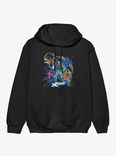 Marvel X-men 97 X-Force Electric Burst Team Group Hoodie