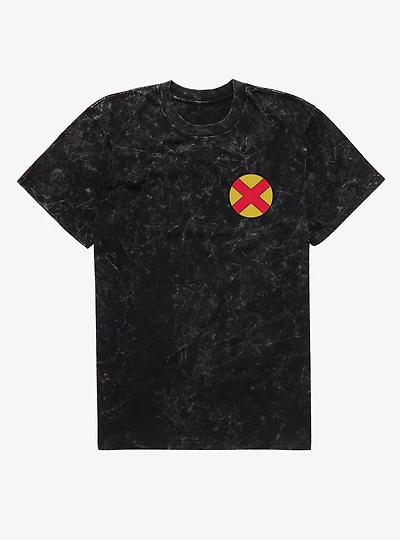 Marvel X-men 97 X Factor Left Crest Icon Mineral Wash T-Shirt