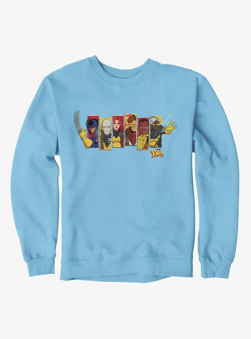 Marvel X-men 97 Character Panel Arms Extended Sweatshirt