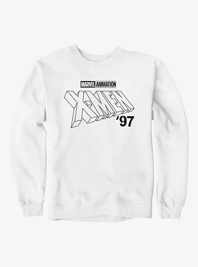 Marvel X-men 97 Logo Monochrome Black Sweatshirt