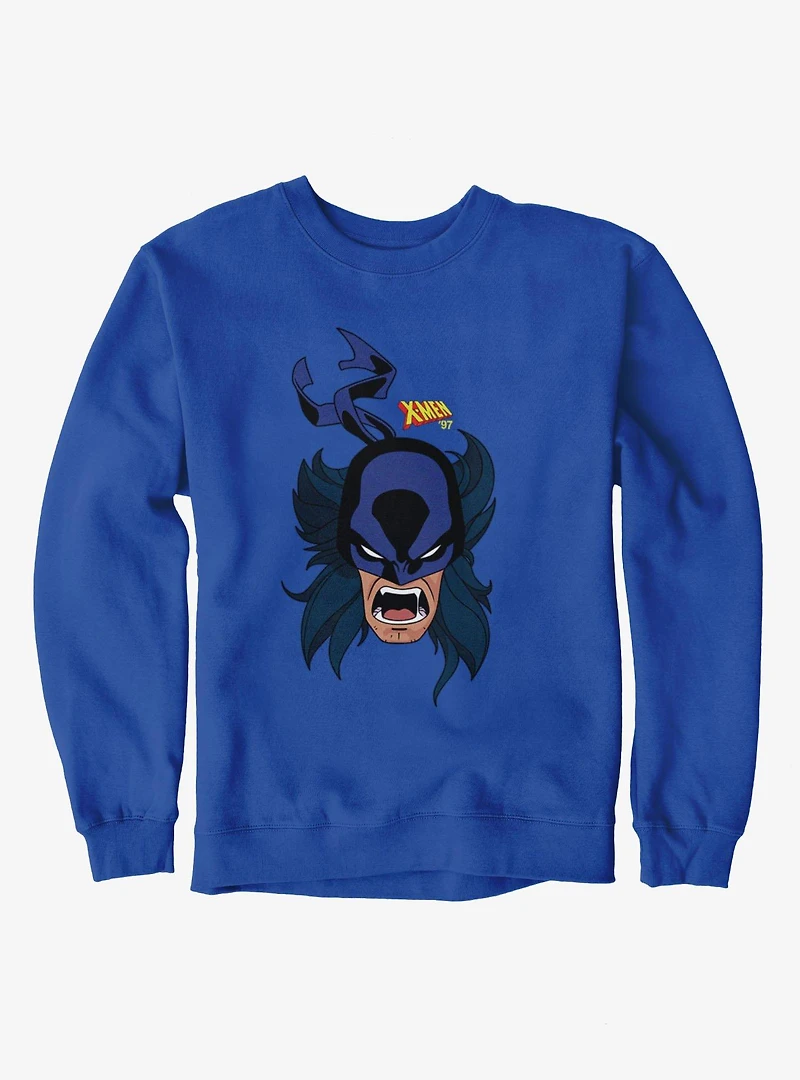 Marvel X-men 97 Big Face Feral Wolverine Sweatshirt