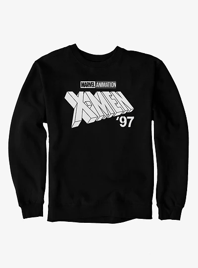 Marvel X-men 97 Logo Monochrome White Sweatshirt