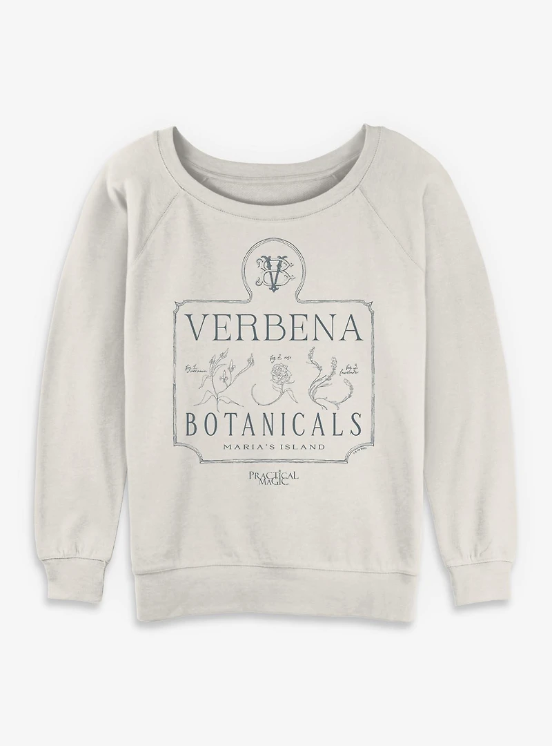 Practical Magic Verbena Botanicals Womens Slouchy Sweatshirt