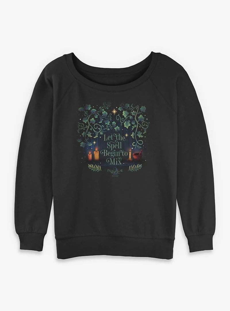 Practical Magic 2 Let The Spell Begin To Mix Womens Slouchy Sweatshirt