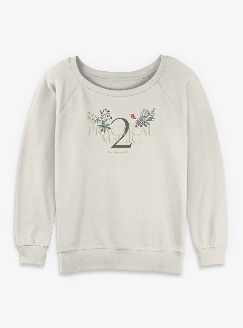 Practical Magic 2 Logo Plants Womens Slouchy Sweatshirt