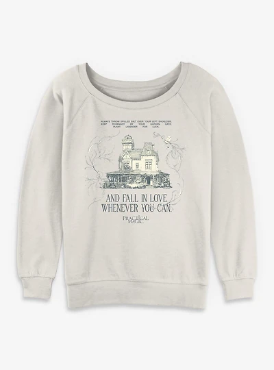 Practical Magic Fall Love Whenever You Can Womens Slouchy Sweatshirt