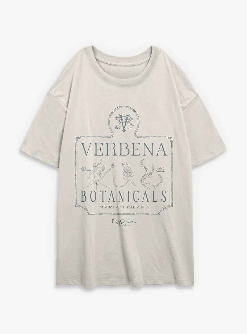 Practical Magic Verbena Botanicals Womens Oversized T-Shirt