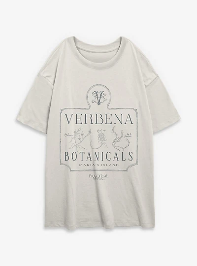 Practical Magic Verbena Botanicals Womens Oversized T-Shirt