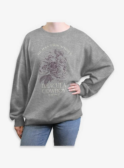 Practical Magic Dracula Cowboy Thing Womens Oversized Sweatshirt
