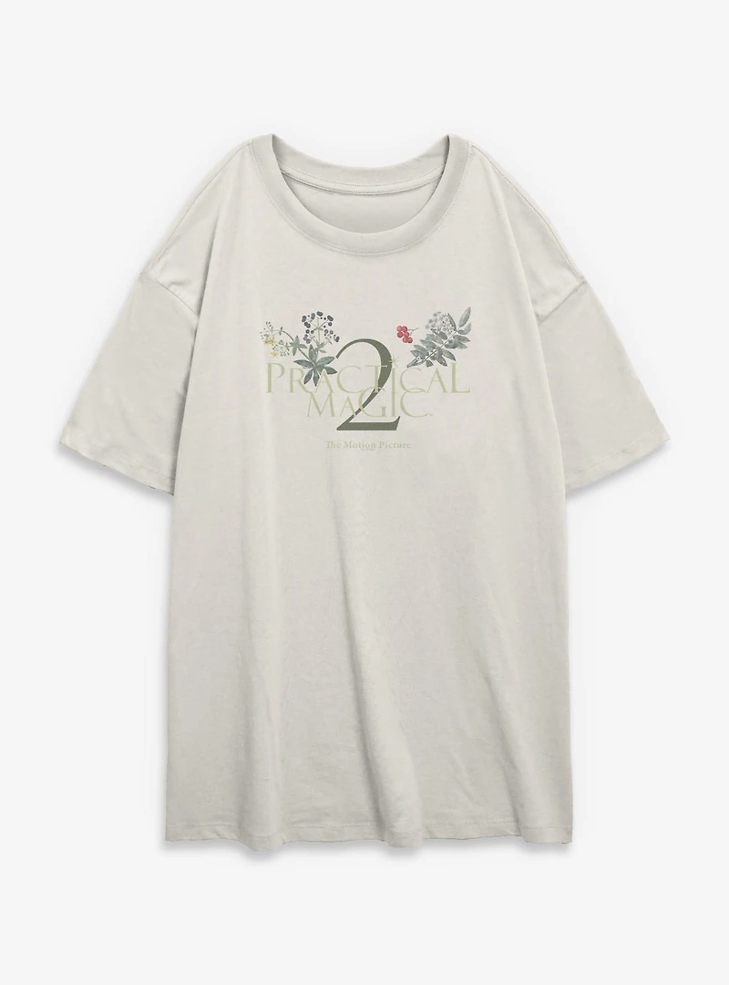 Practical Magic 2 Logo Plants Womens Oversized T-Shirt