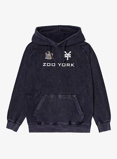 Zoo York Chest Badges Mineral Wash Hoodie