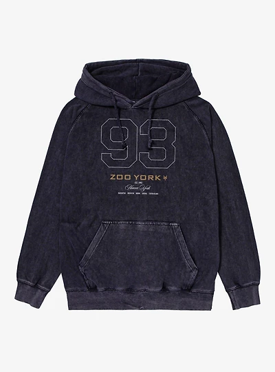 Zoo York 93 Outline Mineral Wash Hoodie