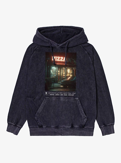 Zoo York Pizza At Night Mineral Wash Hoodie