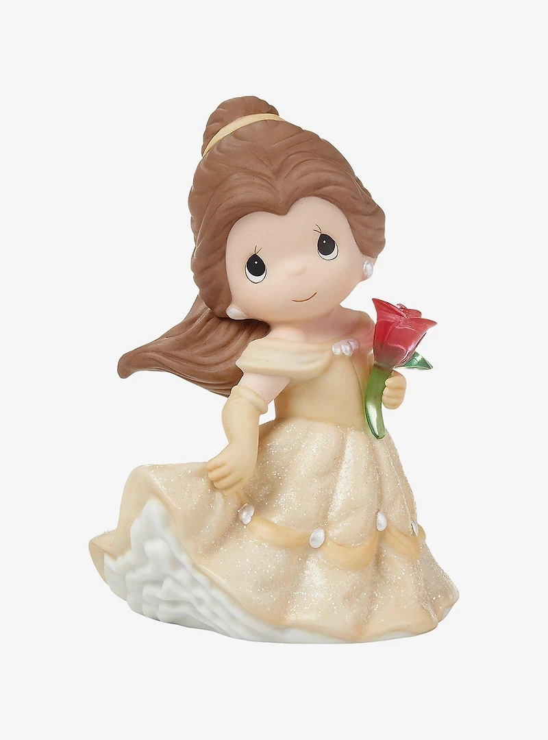 Precious Moments Disney Belle With Glass Rose Figurine