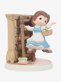 Precious Moments Disney Belle In Library On Ladder Figurine