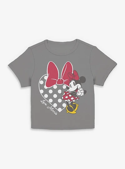 Disney Minnie Mouse Love Bow Heart Women Baby T-Shirt