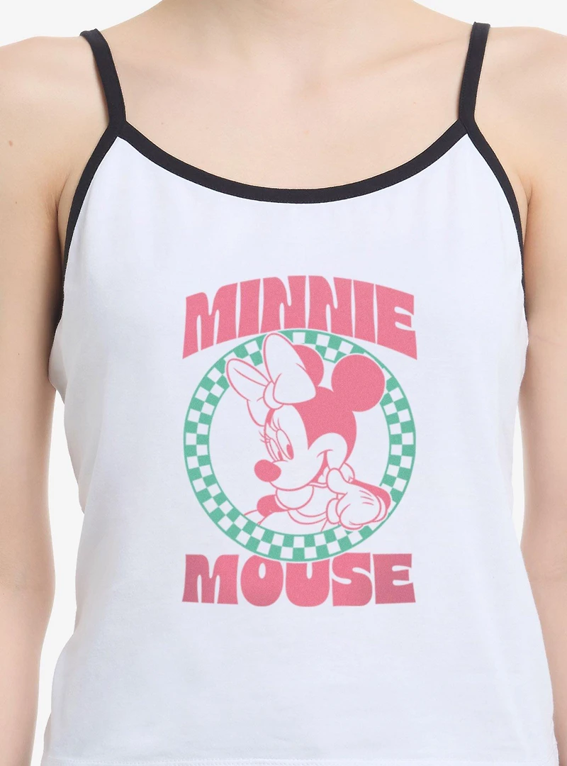 Disney Minnie Mouse Checkered Icon Womens Cami