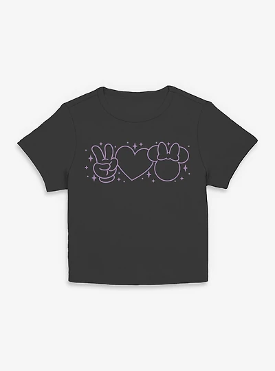 Disney Minnie Mouse Peace Love Mystical Women Baby T-Shirt