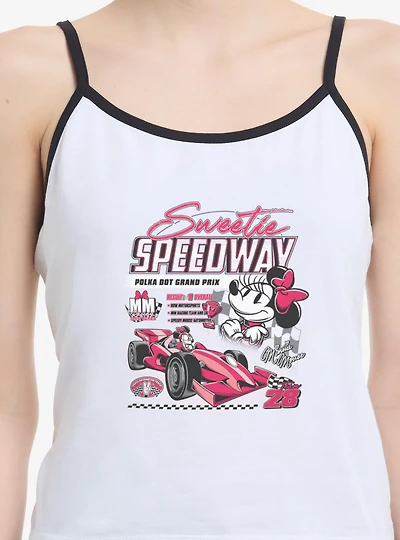 Disney Minnie Mouse Sweetie Speedway Polka Dot Grand Prix Womens Cami