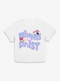 Disney Minnie Mouse And Daisy Groovy Text Women Baby T-Shirt