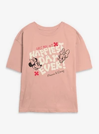 Disney Minnie Mouse Girl's Day Out Happiest Ever Womens Skimmer T-Shirt