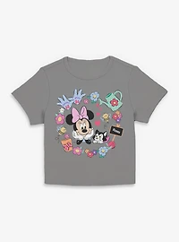 Disney Minnie Mouse And Figaro Garden Women Baby T-Shirt